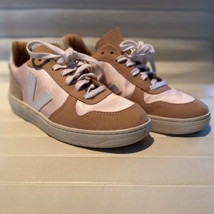 Veja Pink and Tan Women's Sneakers
